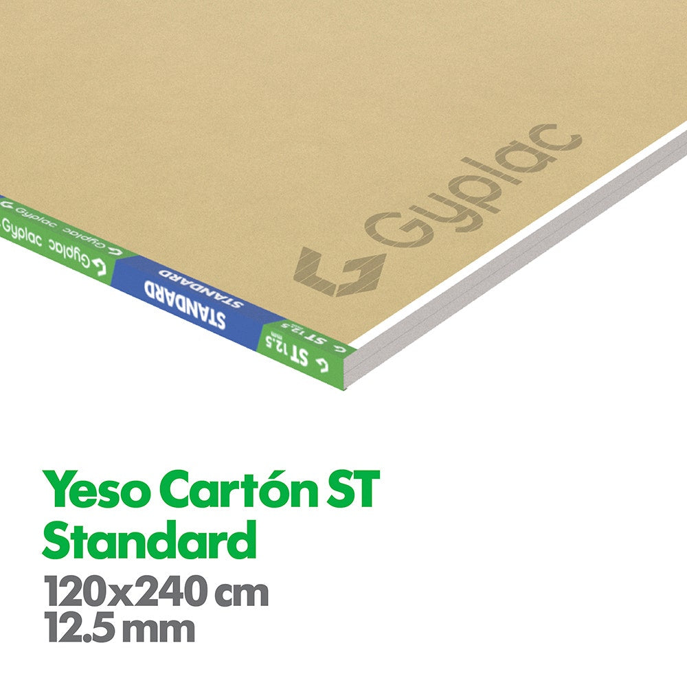 PL. YESO CARTON ST 12.5MM 1.20 X 2.40MT