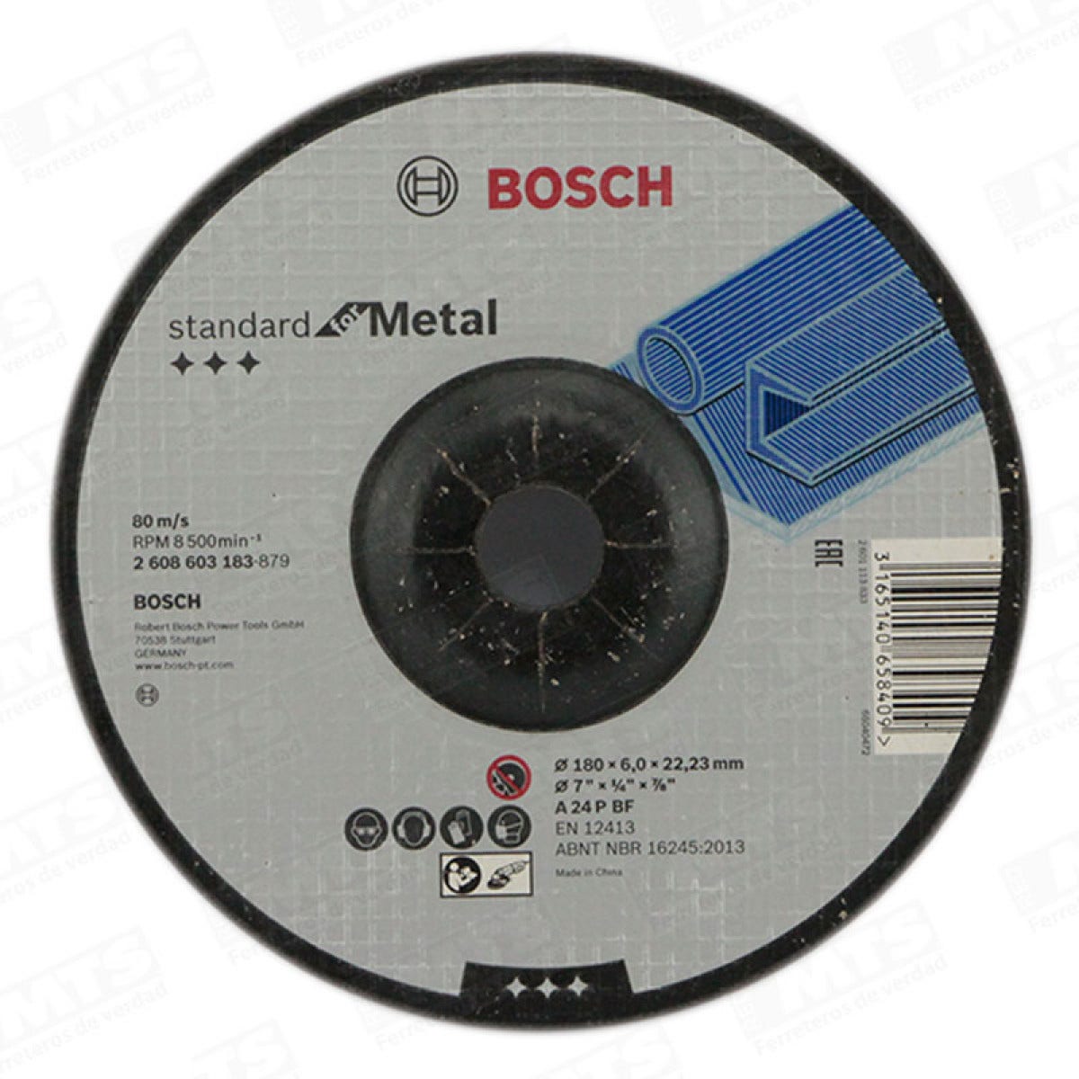 BOSCH DISCO DESBASTE METAL 7"