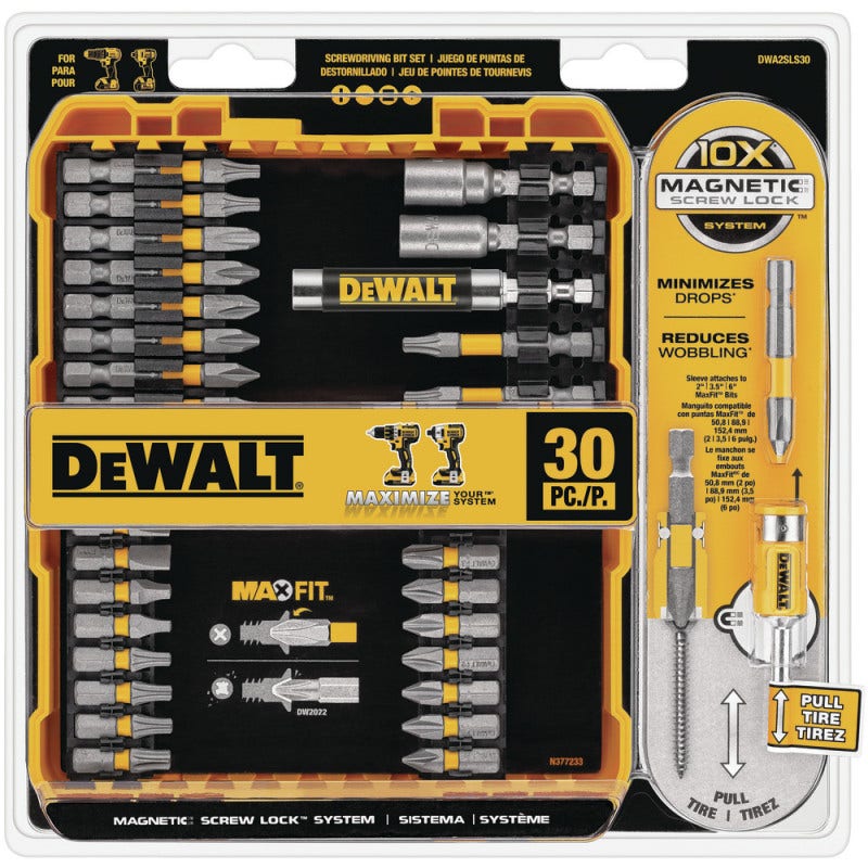 DEWALT SET ATORNILLAR 30 PCS C/CAJA DWA2SL30