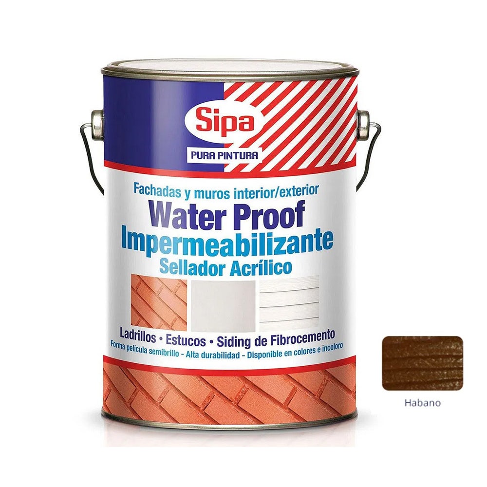 SIPA WATER PROOF ACRILICO HABANO GALON