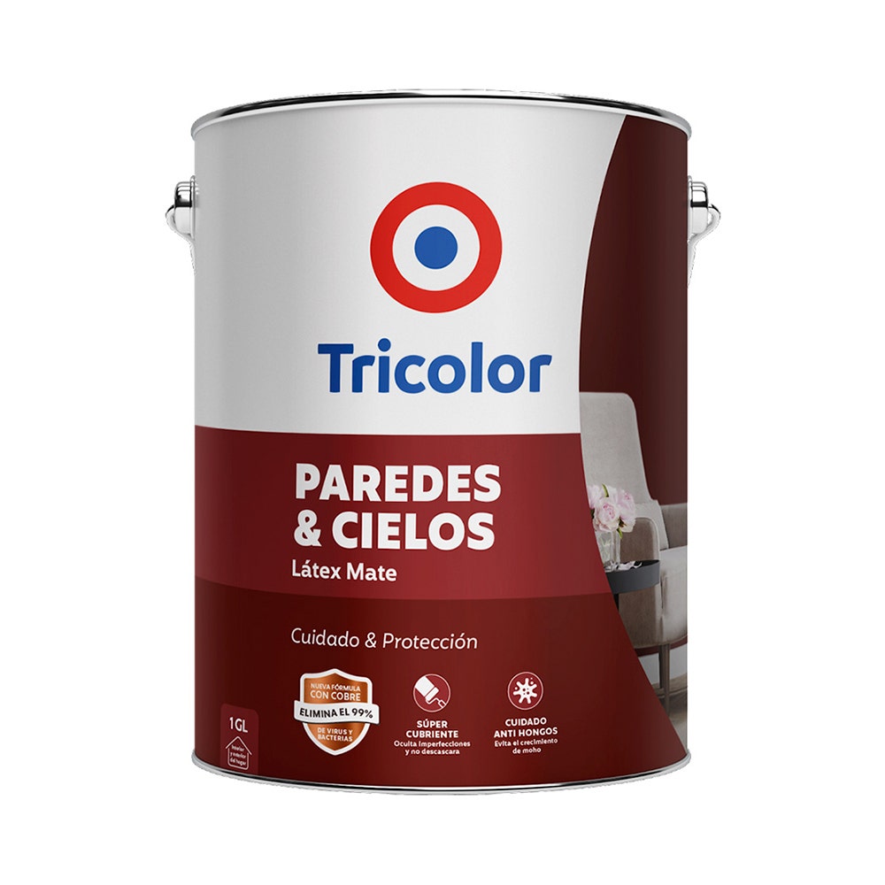 TRICOLOR LATEX PAREDES Y CIELO BLANCO ALGODÓN GL
