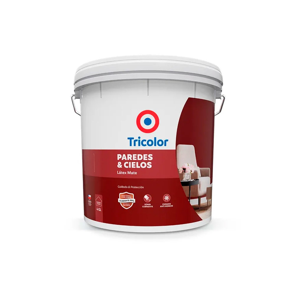 TRICOLOR LATEX PAREDES Y CIELO BASE A 4GL