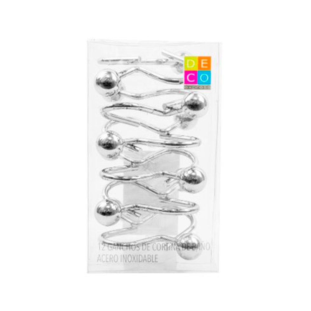 DECO E. SET 12 GANCHOS BOLA METAL