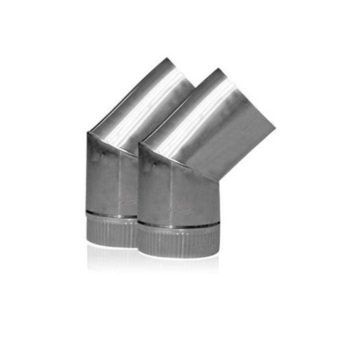 Amesti Juego Codos 5"" 135? Acero Inox""