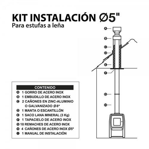 Amesti Kit Base 4mt Plus 5"""" A. Inox""