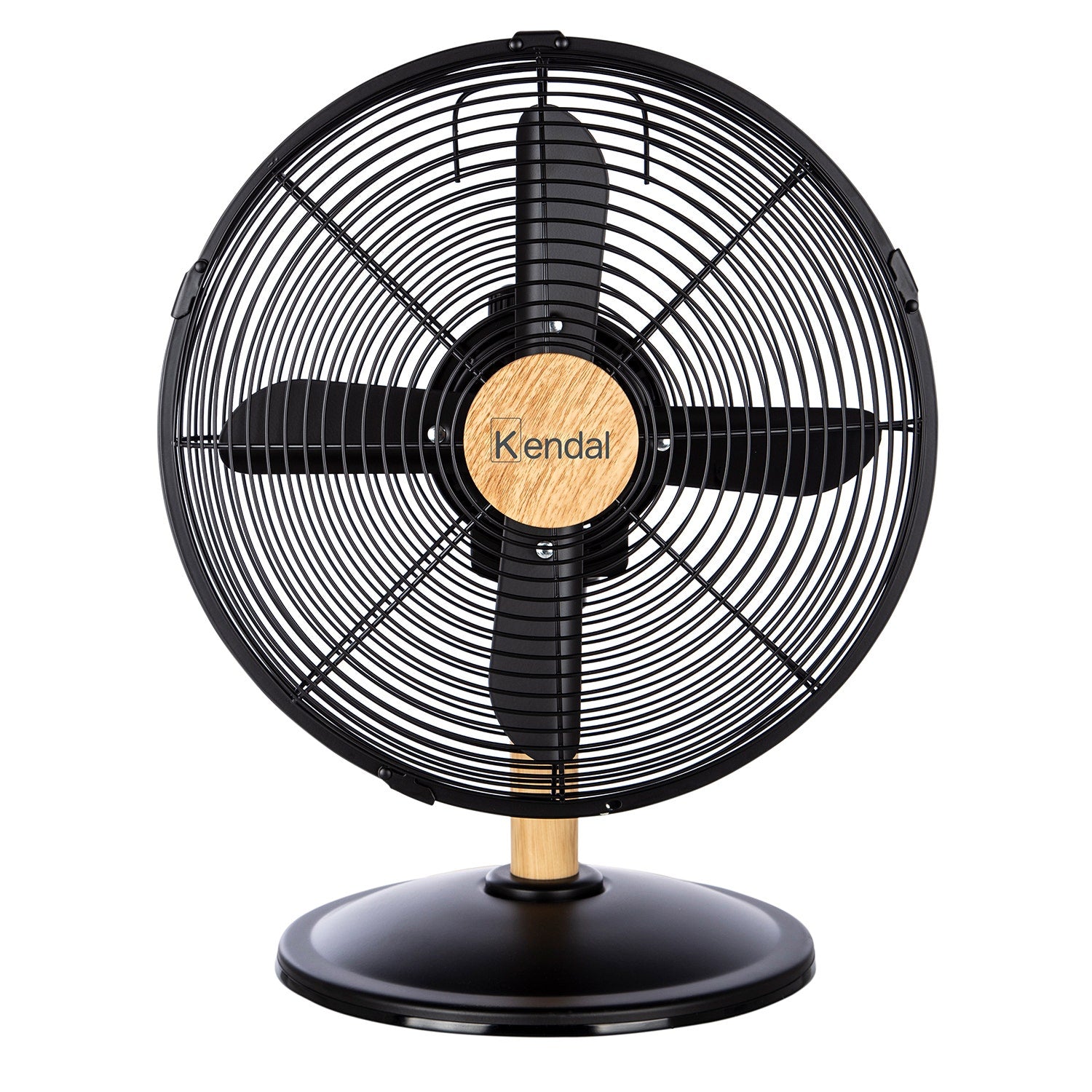 KENDAL VENTILADOR SOBREMESA METAL MADERA 12"