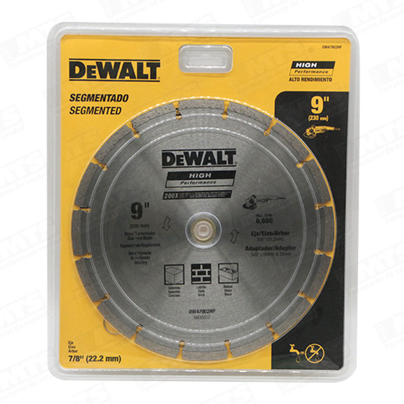 DEWALT DISCO DIAM. 9""SEGMENTADO DW4790