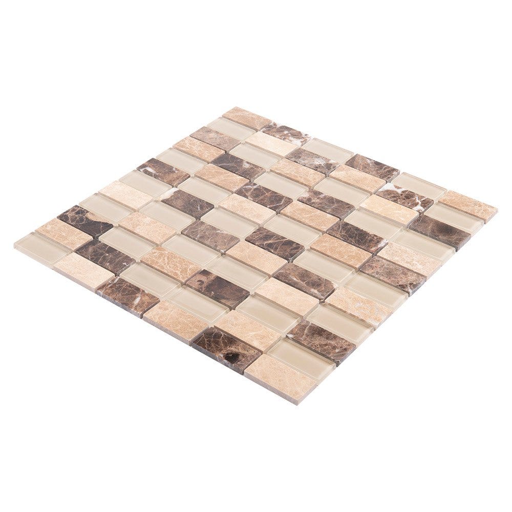 DECORALIA MALLA RECTANG TERRA/BEIGE 30X30CM ECDE09