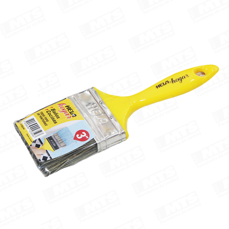 HELA BROCHA HOGAR 5/8 X 3 MGO PLAST AMARILLO