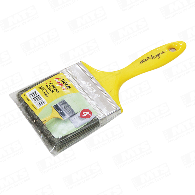 HELA BROCHA HOGAR 5/8 X 4 MGO PLAST AMARILLO