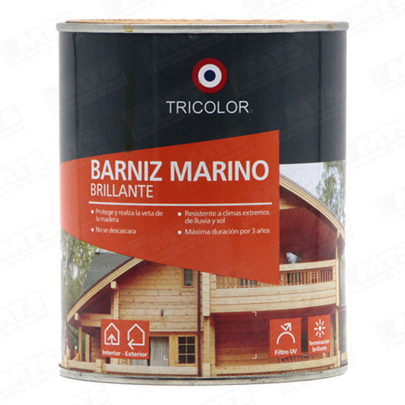 TRICOLOR BARNIZ MARINO CAOBA 1/4GLN 1LT