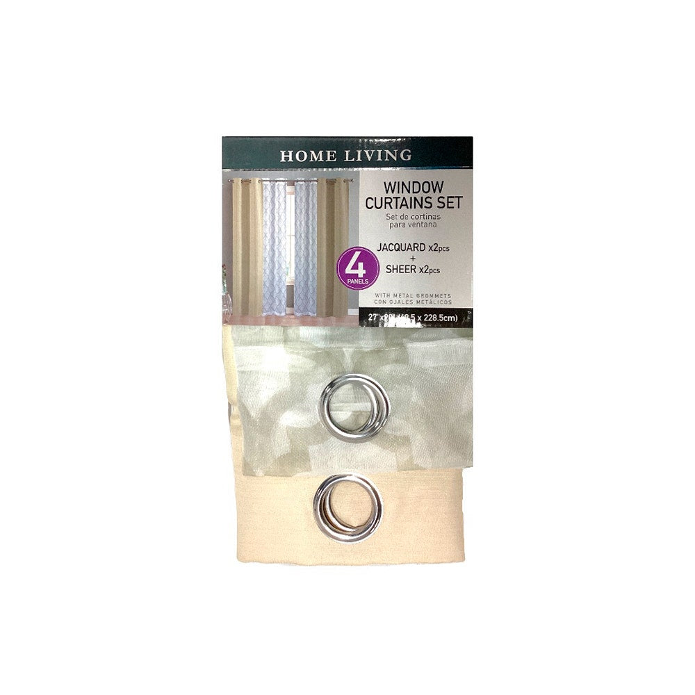 HOME LIVING CORTINA P/CASA 4PZAS 70X228CM 0842