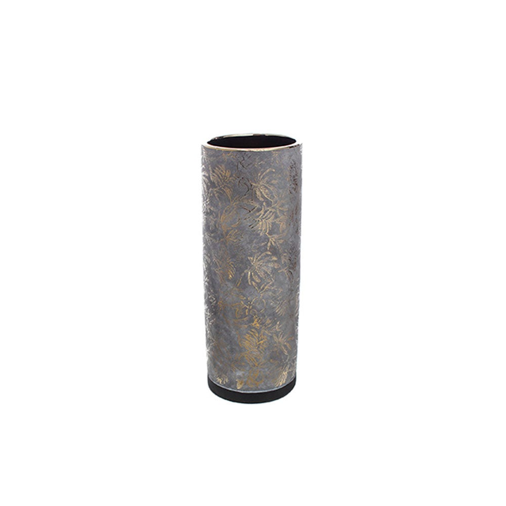 CASA BELLA FLORERO 13.5X13.5X36CM DOR-GRIS 017A