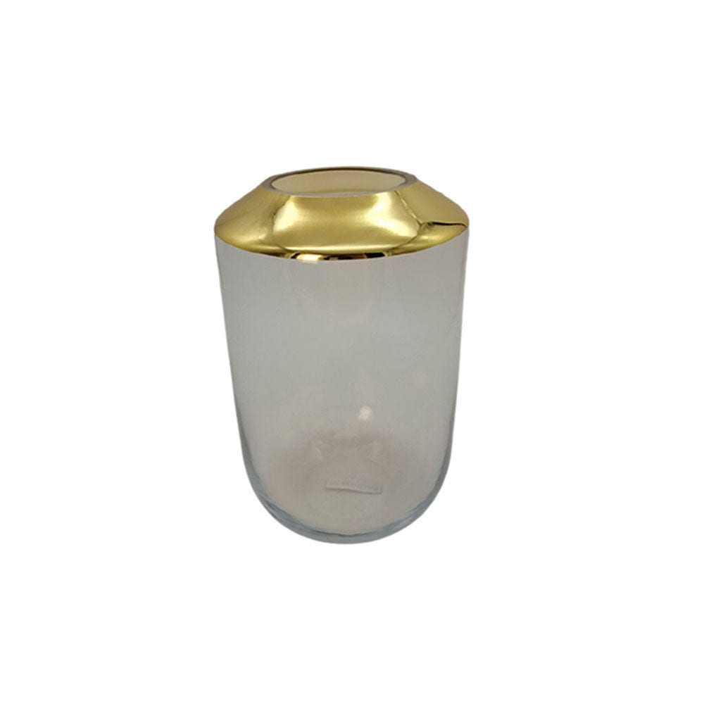 CASA BELLA FLORERO BCO DORADO 16X25.5X16CM 113-028