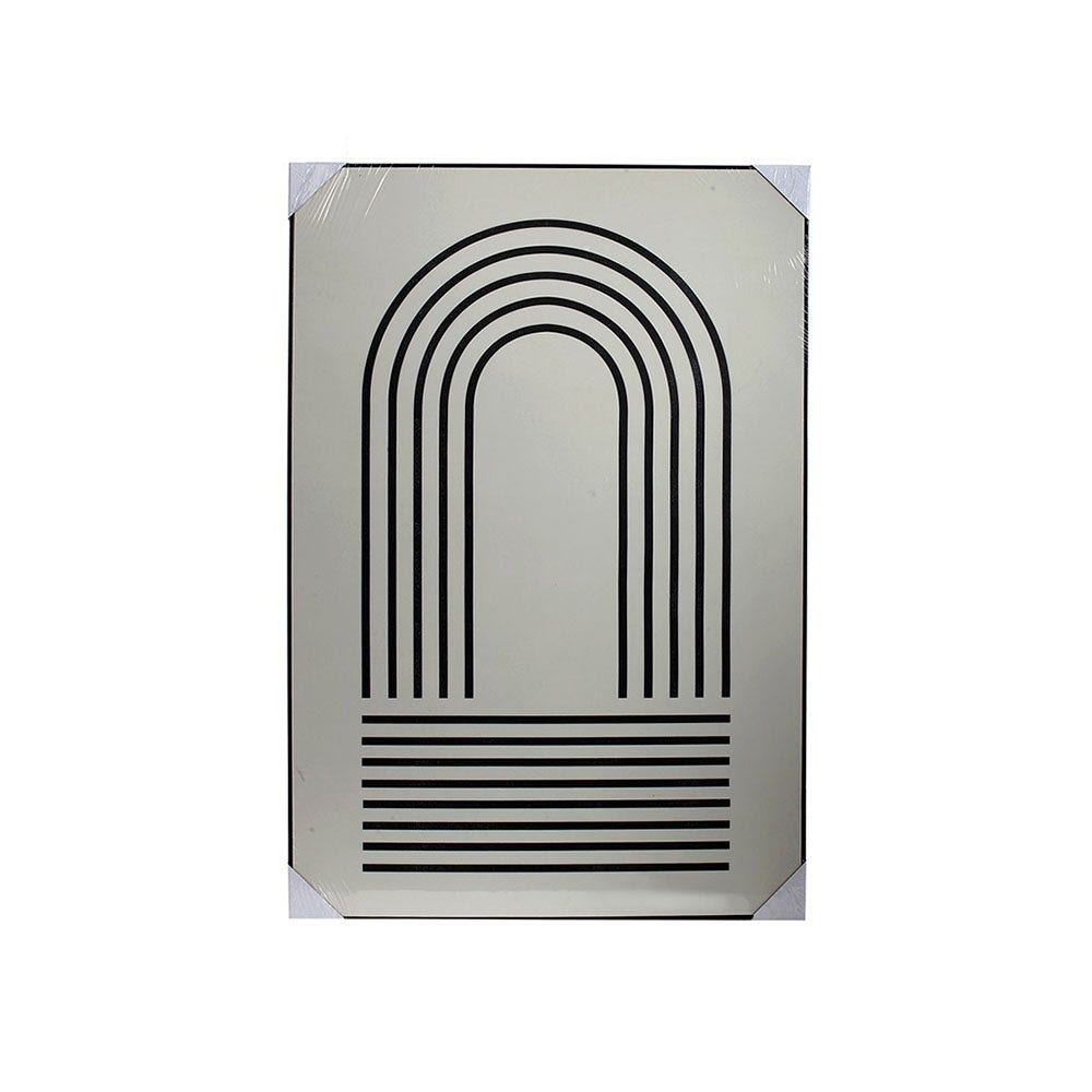 CASA BELLA CUADRO 90X60X2.5CM NEGRO ASDEC178-028
