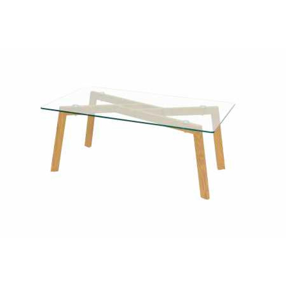 MESA CENTRO VIDRIO TEMPLADO 110X60X45 CM