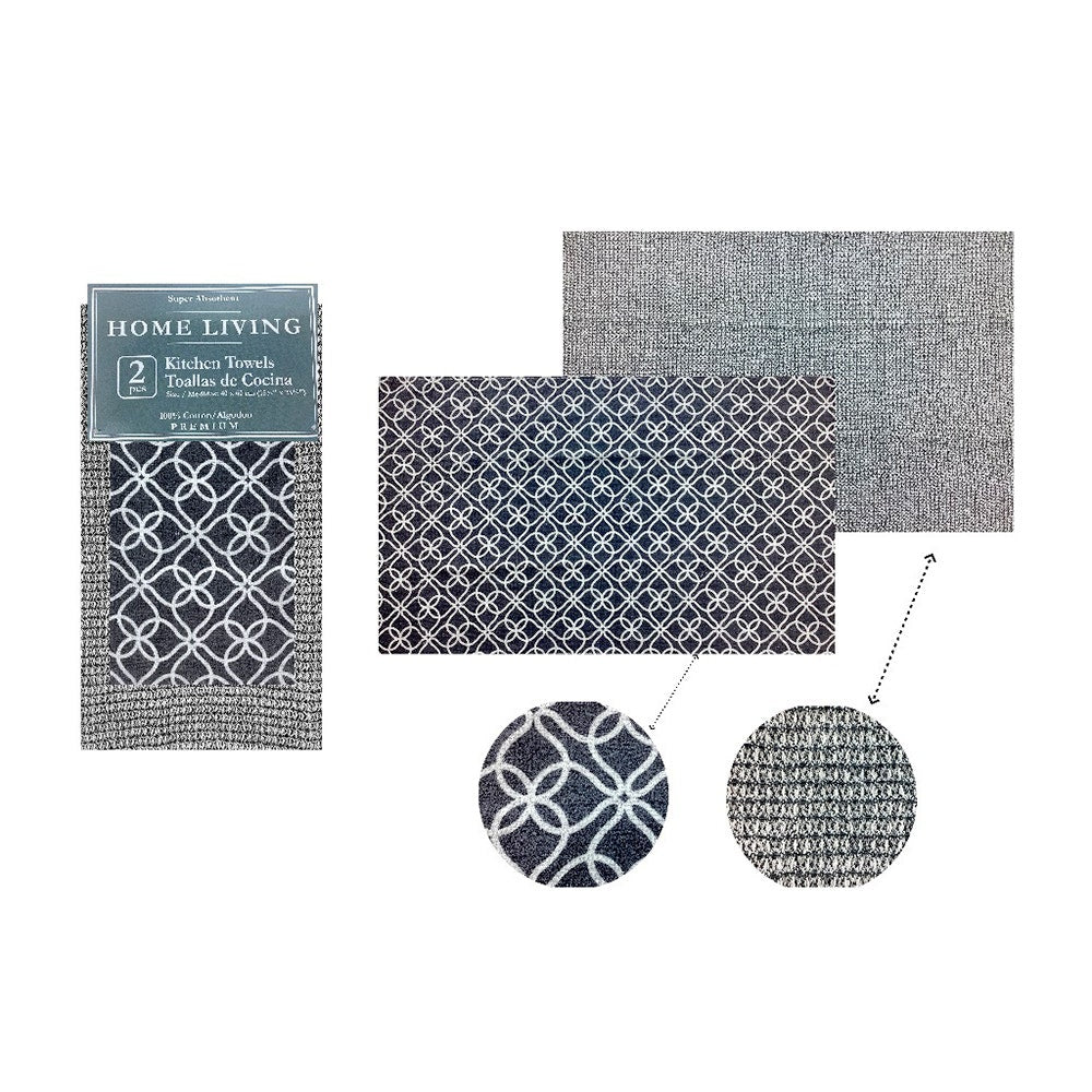 HOME LIVING TOALLA P/COCINA 2PZAS SET 1406519