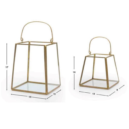 Farolillo Set Retro M Y L Transp / Dorado B0408