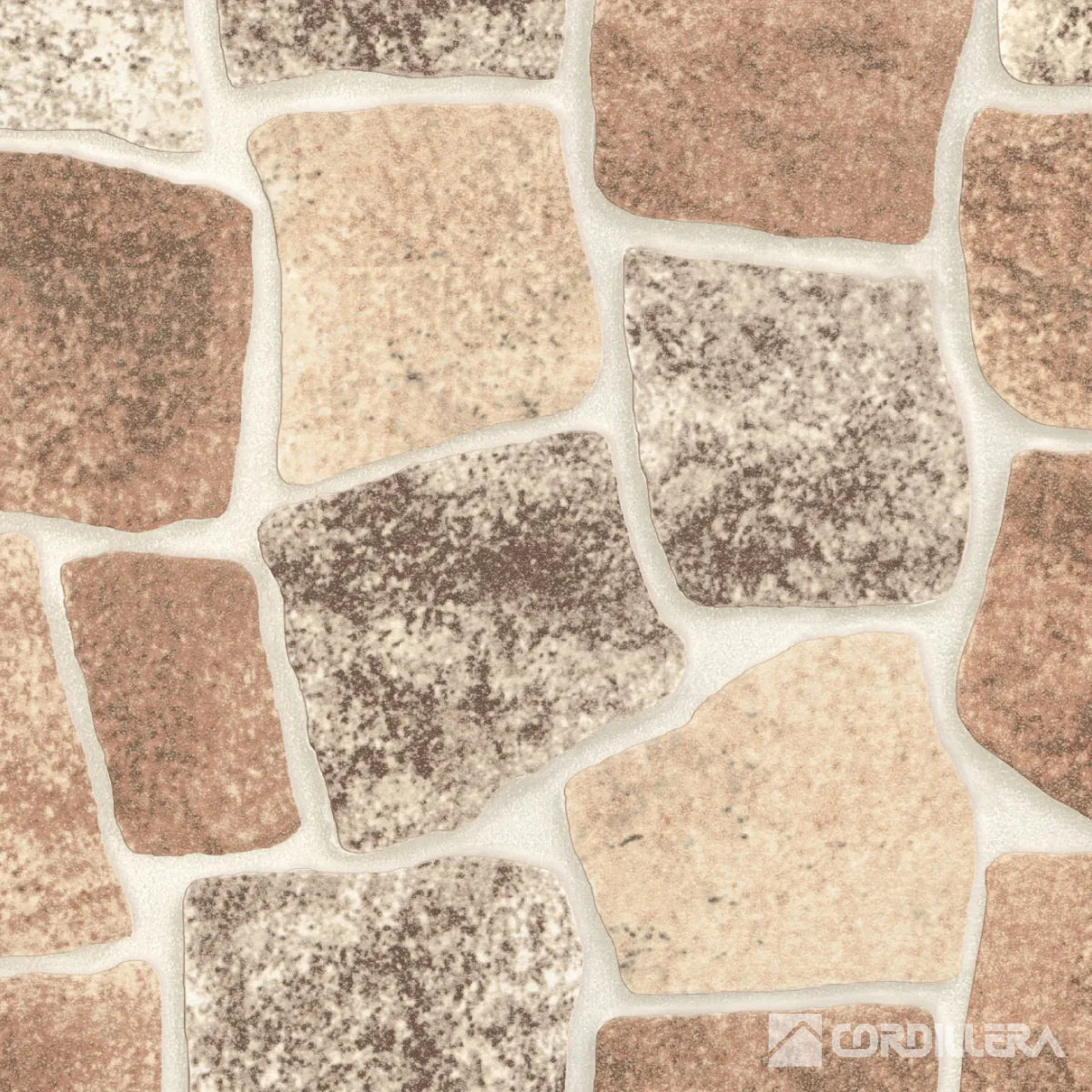 Cerámica Exterior Cordillera Adoquín Beige Plus 45x45 cm Caja 2,29 m²