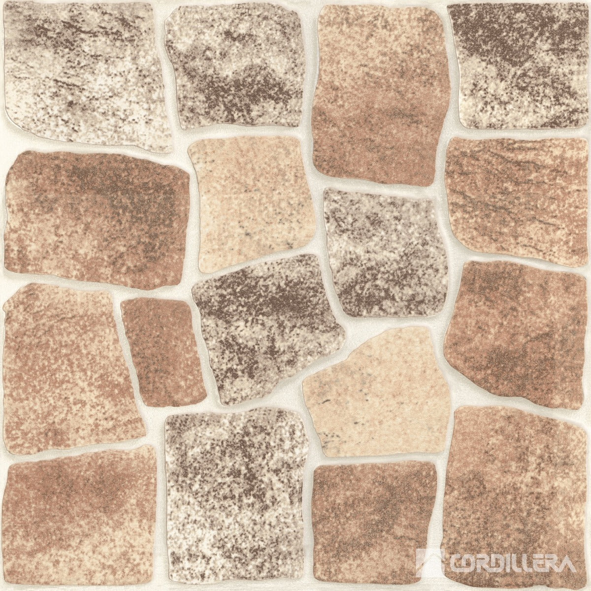 Cerámica Exterior Cordillera Adoquín Beige Plus 45x45 cm Caja 2,29 m²