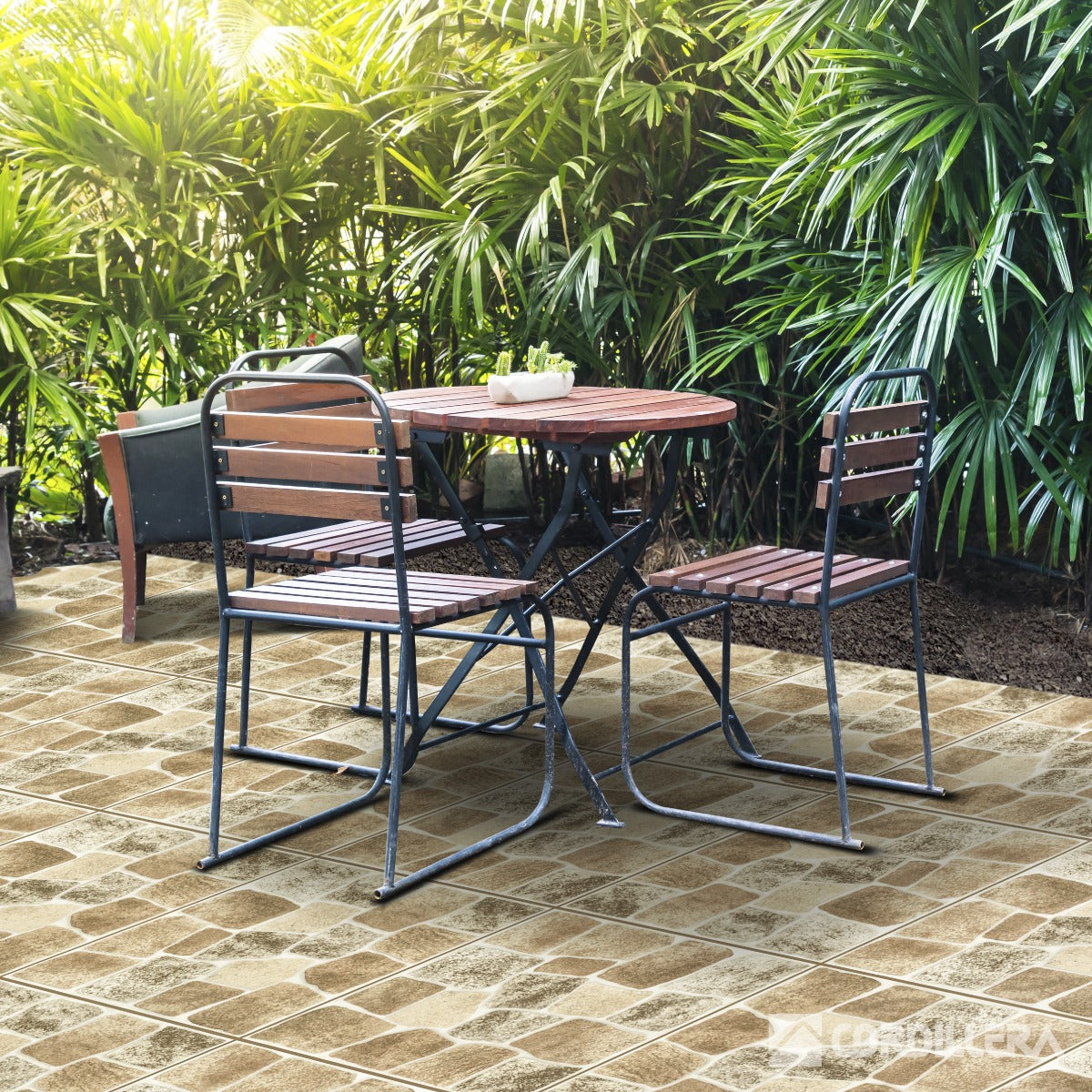 Cerámica Exterior Cordillera Adoquín Beige Plus 45x45 cm Caja 2,29 m²