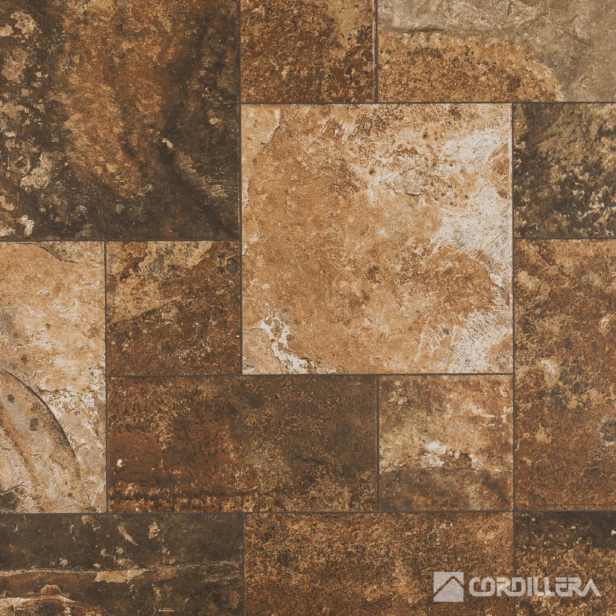 Cerámica Tipo Piedra Cordillera Swing Café 61x61 cm Caja 2,58 m²