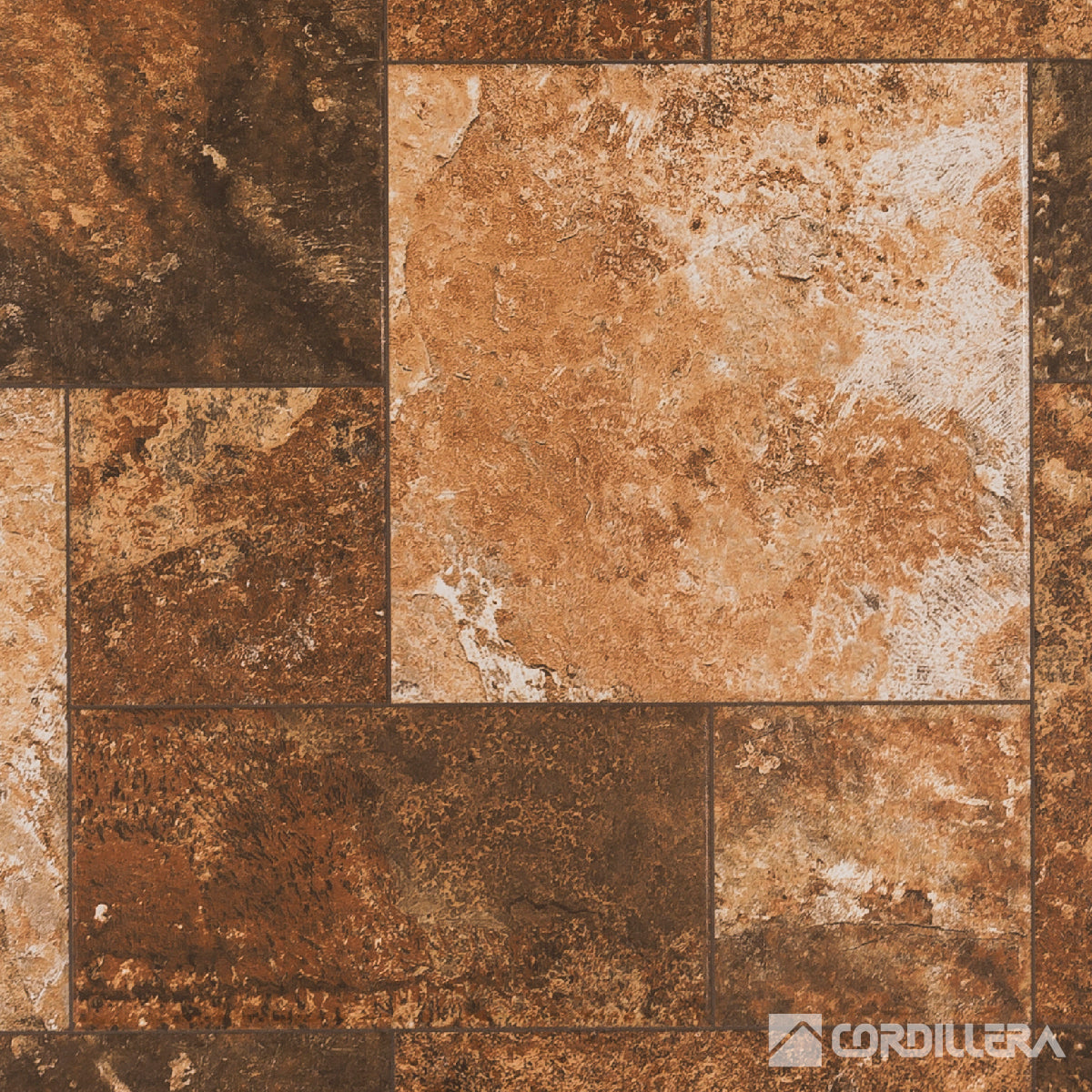 Cerámica Tipo Piedra Cordillera Swing Café 61x61 cm Caja 2,58 m²