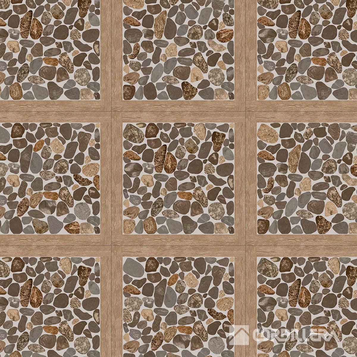 Cerámica Tipo Piedra Cordillera Woodriver Gris 45x45 cm Caja 2,29 m²