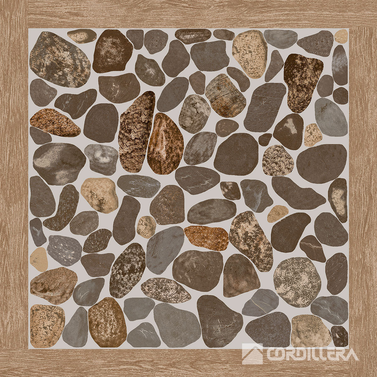 Cerámica Tipo Piedra Cordillera Woodriver Gris 45x45 cm Caja 2,29 m²