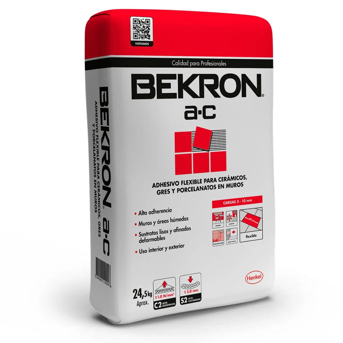 Adhesivo Cerámico Flexible Bekron AC Polvo 24,5 kg