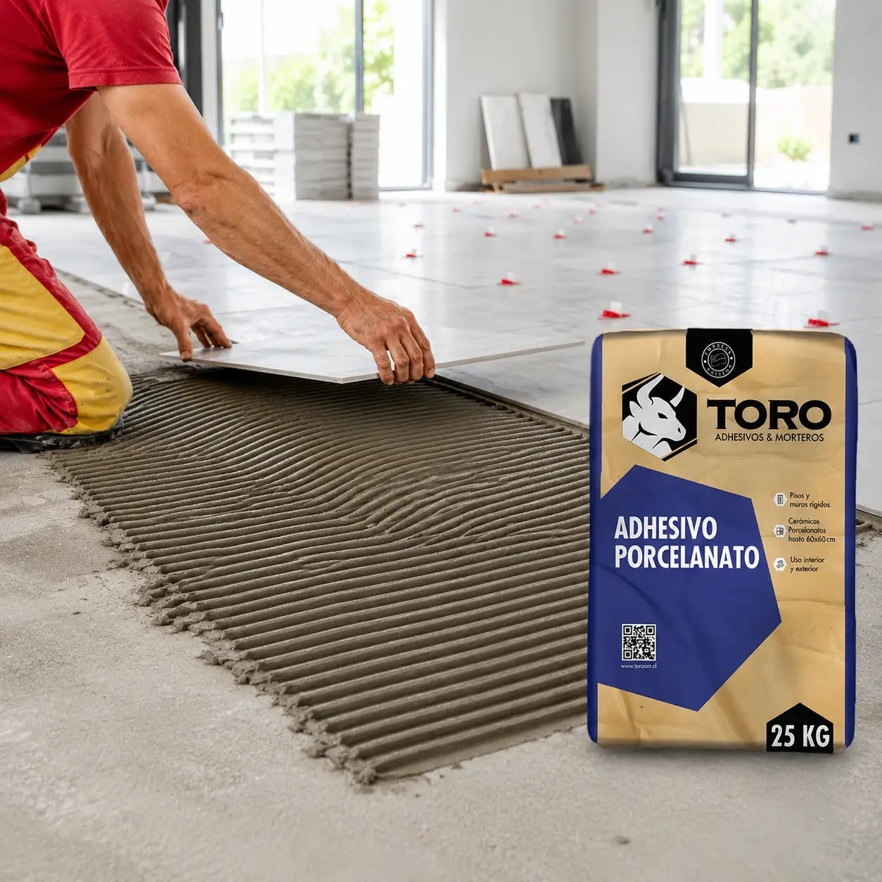Adhesivo Porcelanato Toro Doble Acción 25 kg