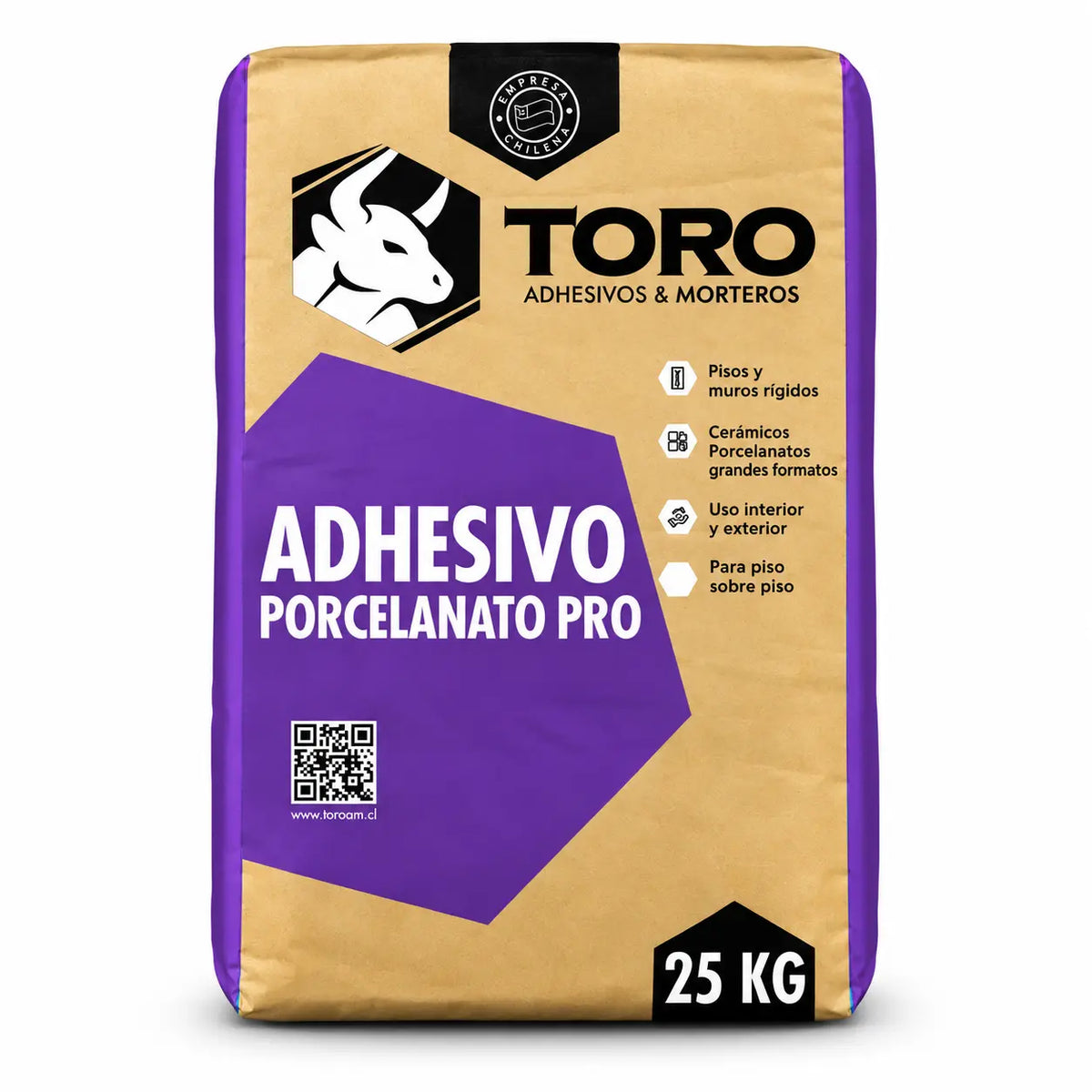 Adhesivo para Porcelanato Toro Pro 25 kg