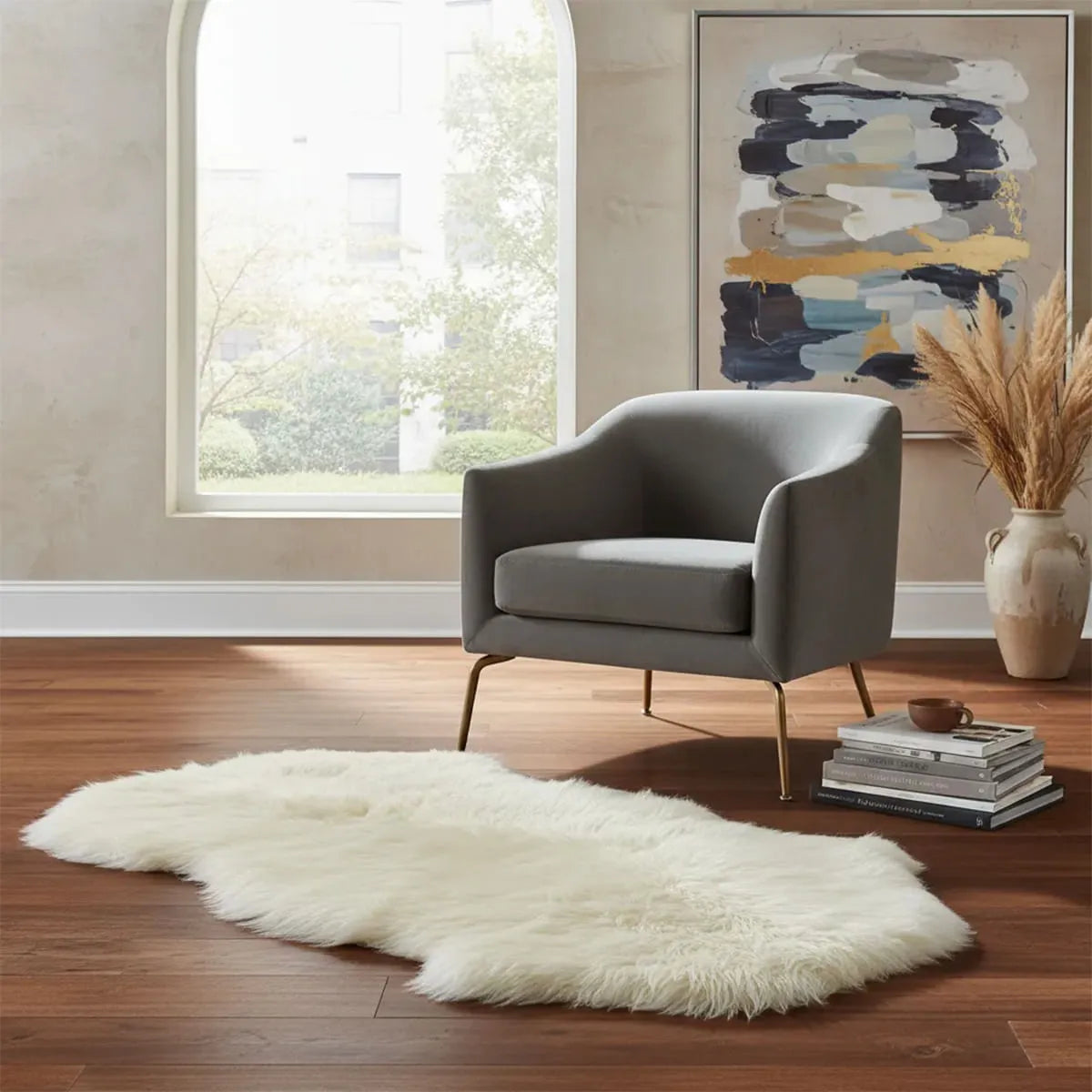 Alfombra Bajada de Cama de Piel de Oveja Natural Lizcal
