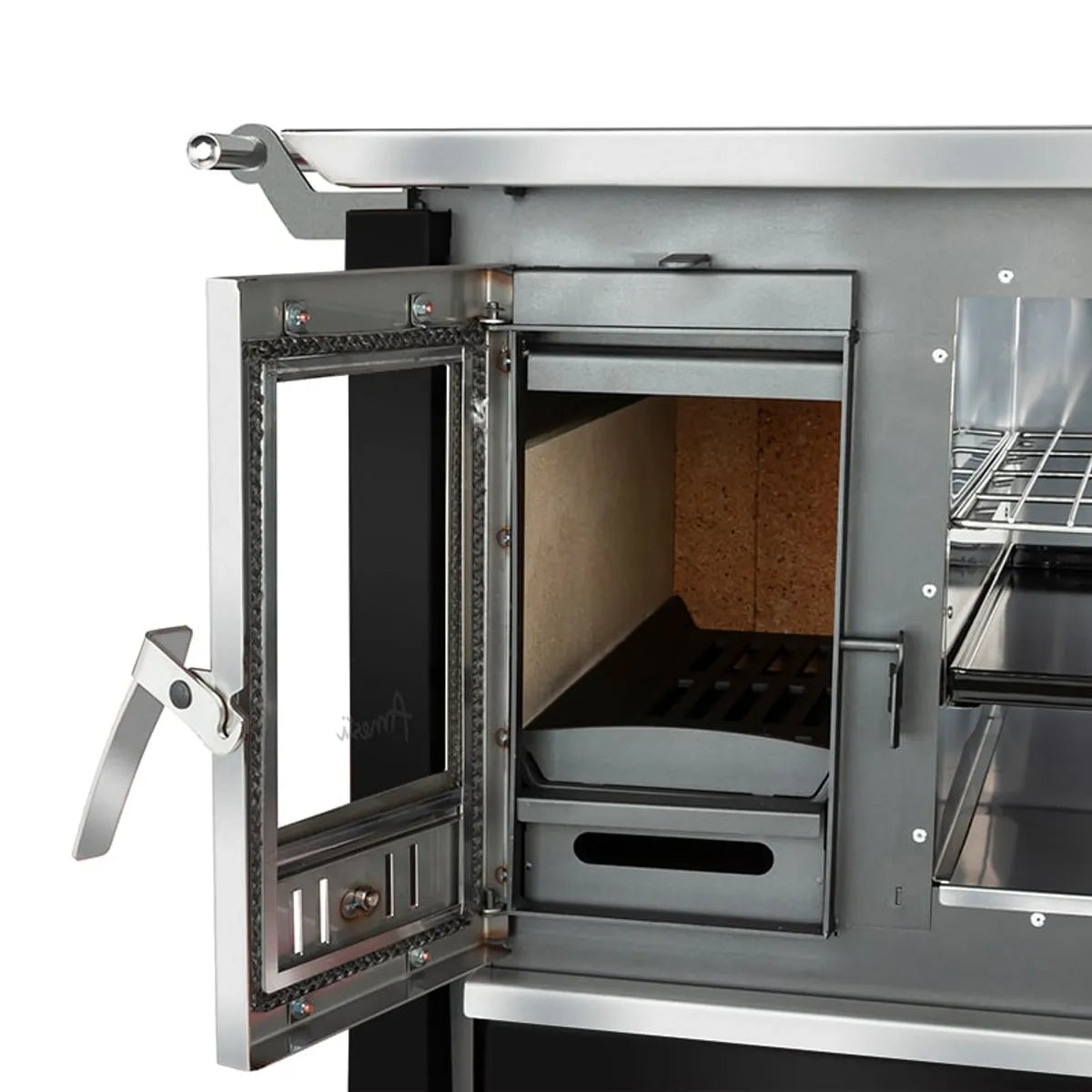 Amesti Cocina a Leña Allegra Negra 1 Plato | Calefacción 200 m2