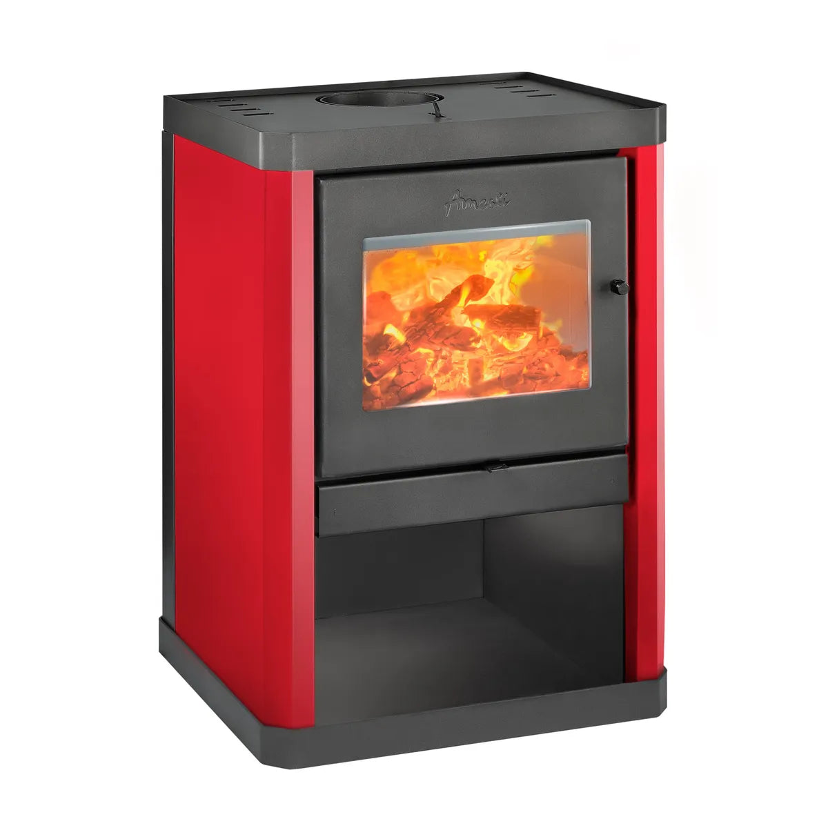 Amesti Estufa a Leña Classic 400 Rojo | 191 m2 Calefacción