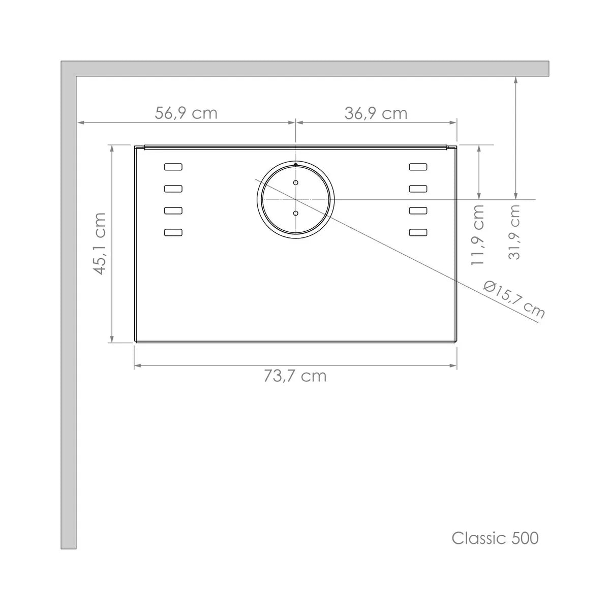 Amesti Estufa a Leña Classic 500 Negro | 223 m2 Calefacción