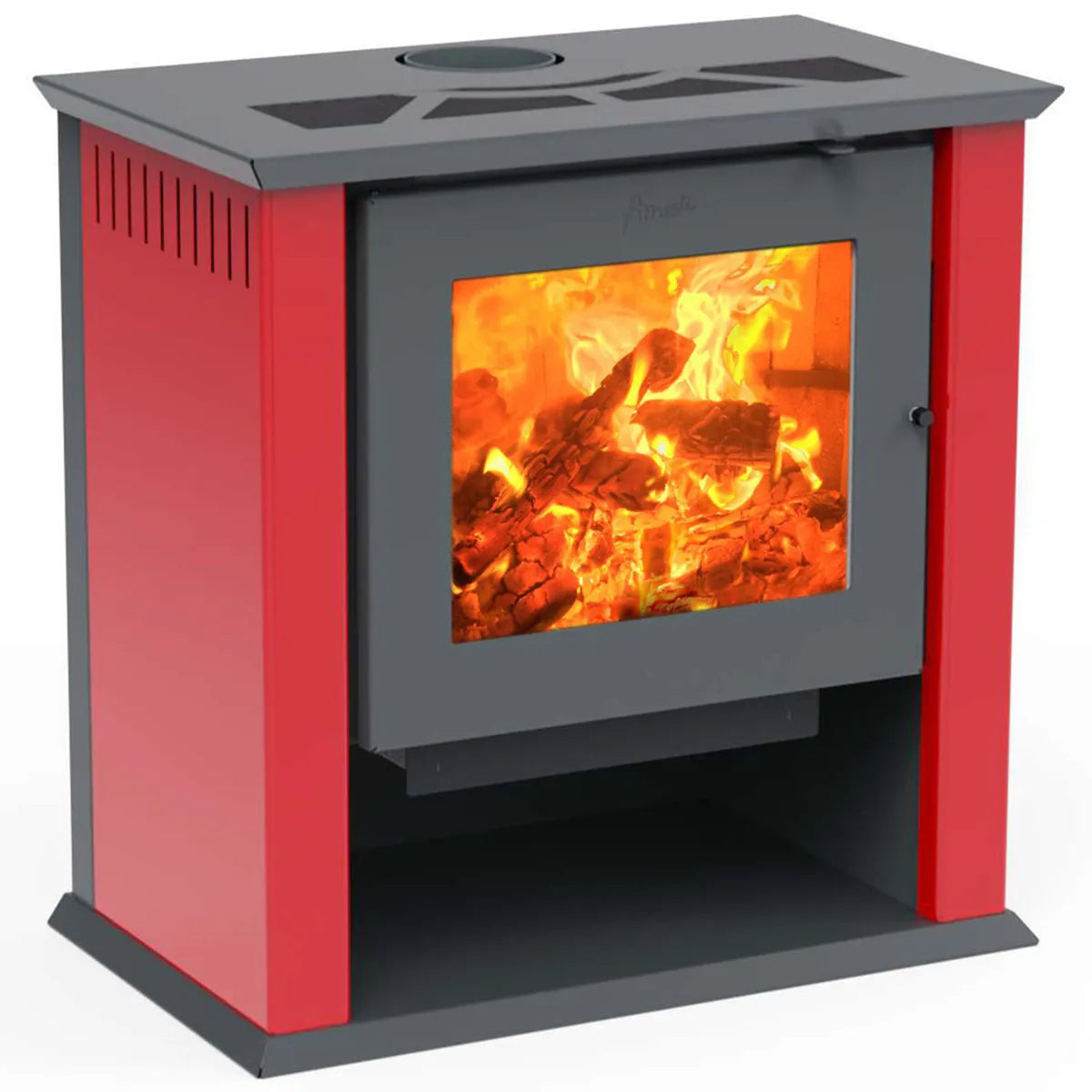 Amesti Estufa a Leña Classic 600 Roja | 250 m2 Calefacción