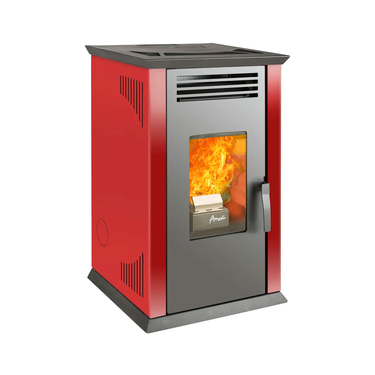 Amesti Estufa Pellet Italy Plus 8100 Roja | 168 m2 Calefacción