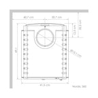 Amesti  Estufa a Leña Nordic 360 Gris | 141 m2 Calefacción