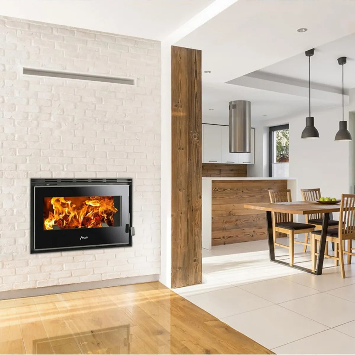 Amesti Chimenea a Leña Inserto Palladio 800 | Calefacción 250 m2