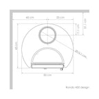 Amesti Estufa a Leña Rondo 450 Design | 191 m2 Calefacción