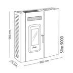 Amesti Estufa a Pellet Slim 9000 Blanca | 168m2 Calefacción