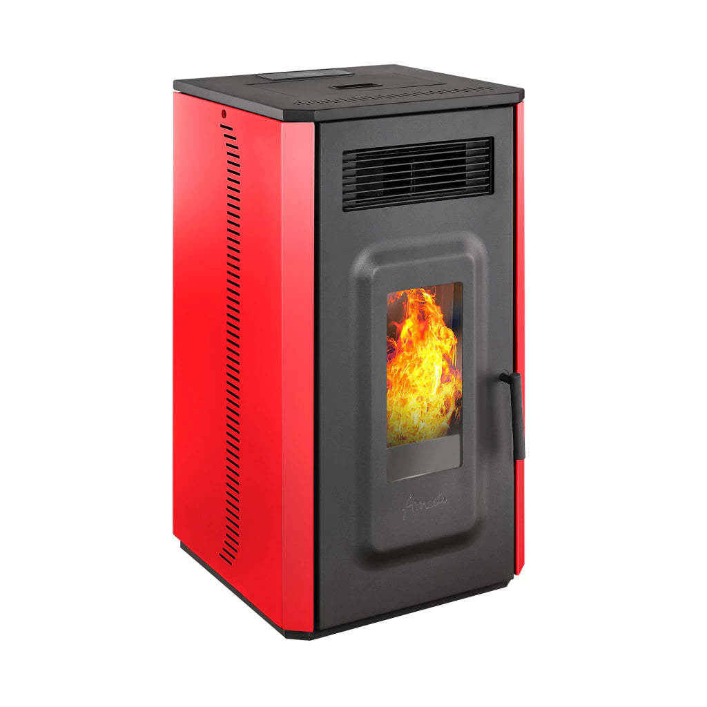 Amesti Estufa a Pellet Vulcan 10 Rojo | 191 m2 Calefacción