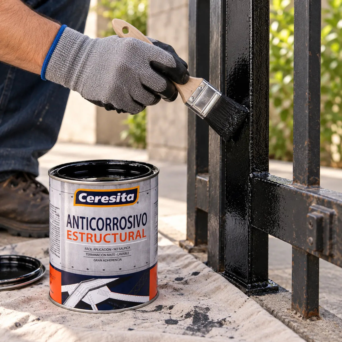 Anticorrosivo Estructural Ceresita Negro 1/4 Galón