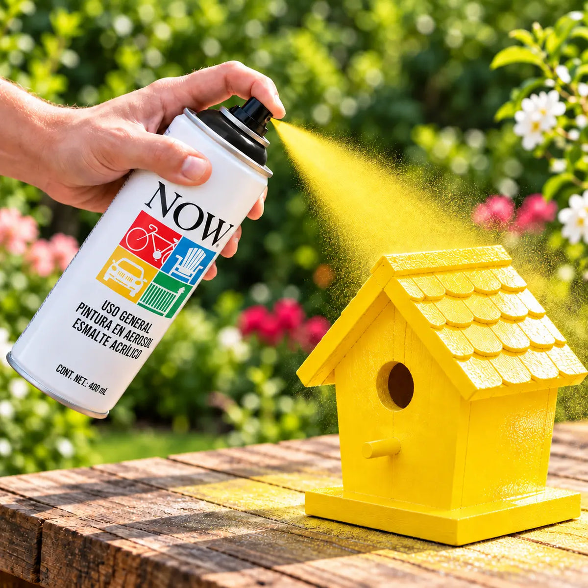 Pintura Spray Acrílica NOW Amarillo Brillante 400 ml