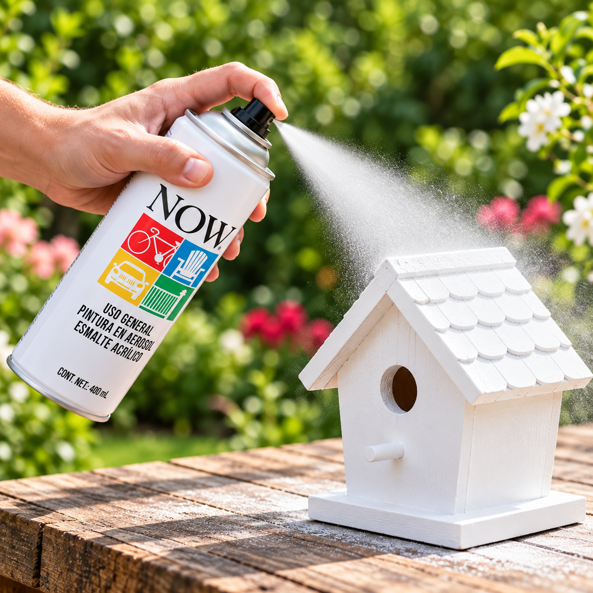 Pintura Spray Acrílica NOW Blanco Mate 400 ml