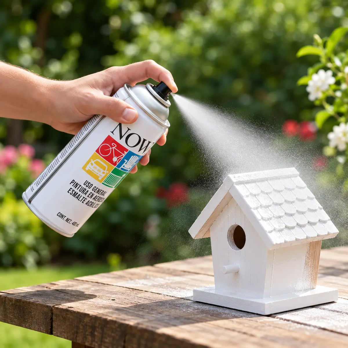 Pintura Spray Acrílica NOW Blanco Brillante 400 ml