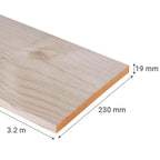 Arauco Pino MSD Cepillado 1x10 x3.2 mts