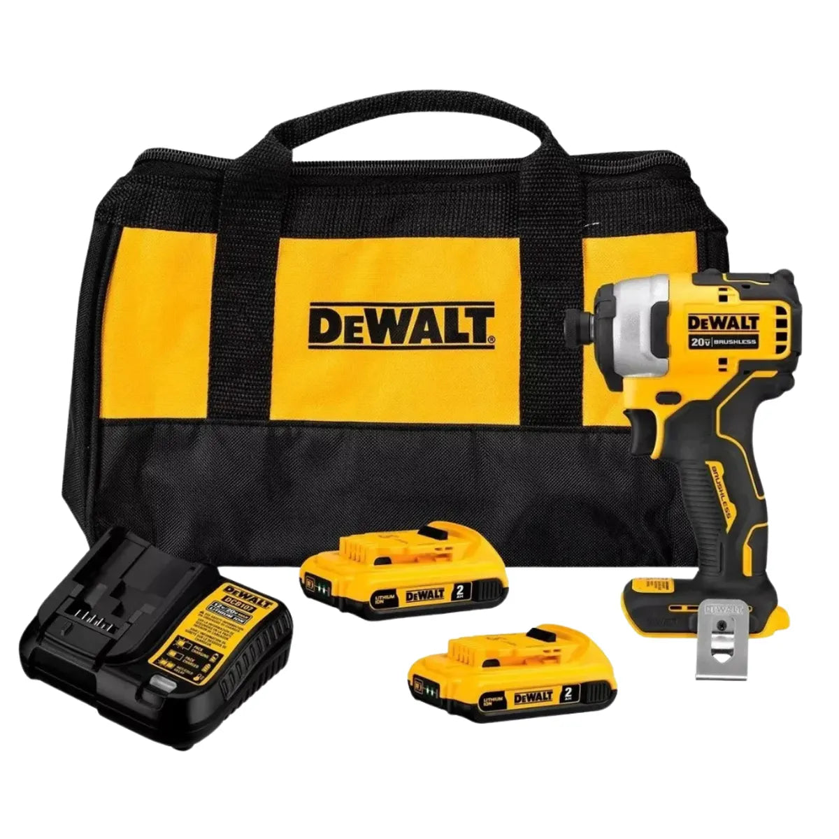 Dewalt Atornillador Impacto 20V + 2 Baterías 2A + Cargador DCF809D2-B2