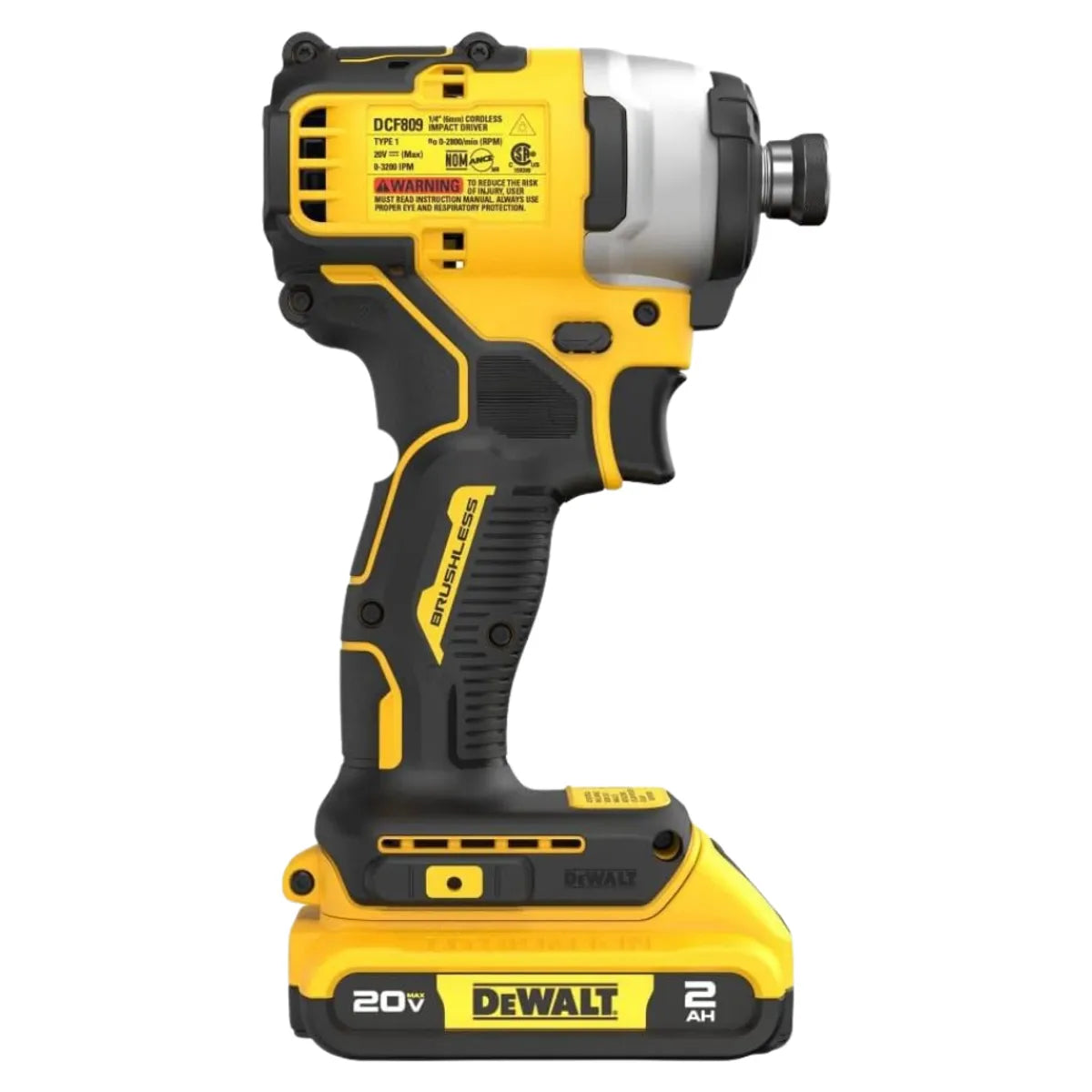 Dewalt Atornillador Impacto 20V + 2 Baterías 2A + Cargador DCF809D2-B2